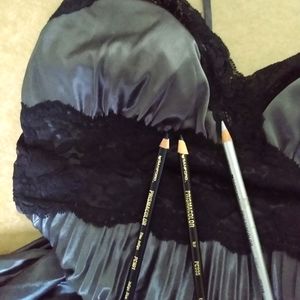 XOXO Grey babydoll pleated dress